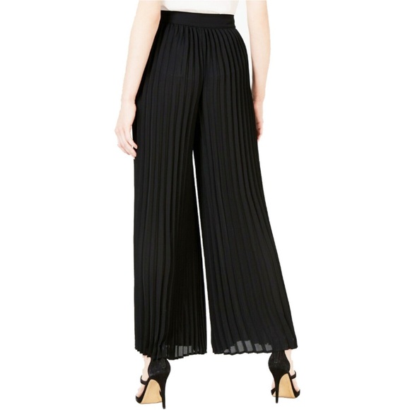 Palazzo Wide-Leg Pleated Chiffon Pants sz Small - Picture 2 of 7